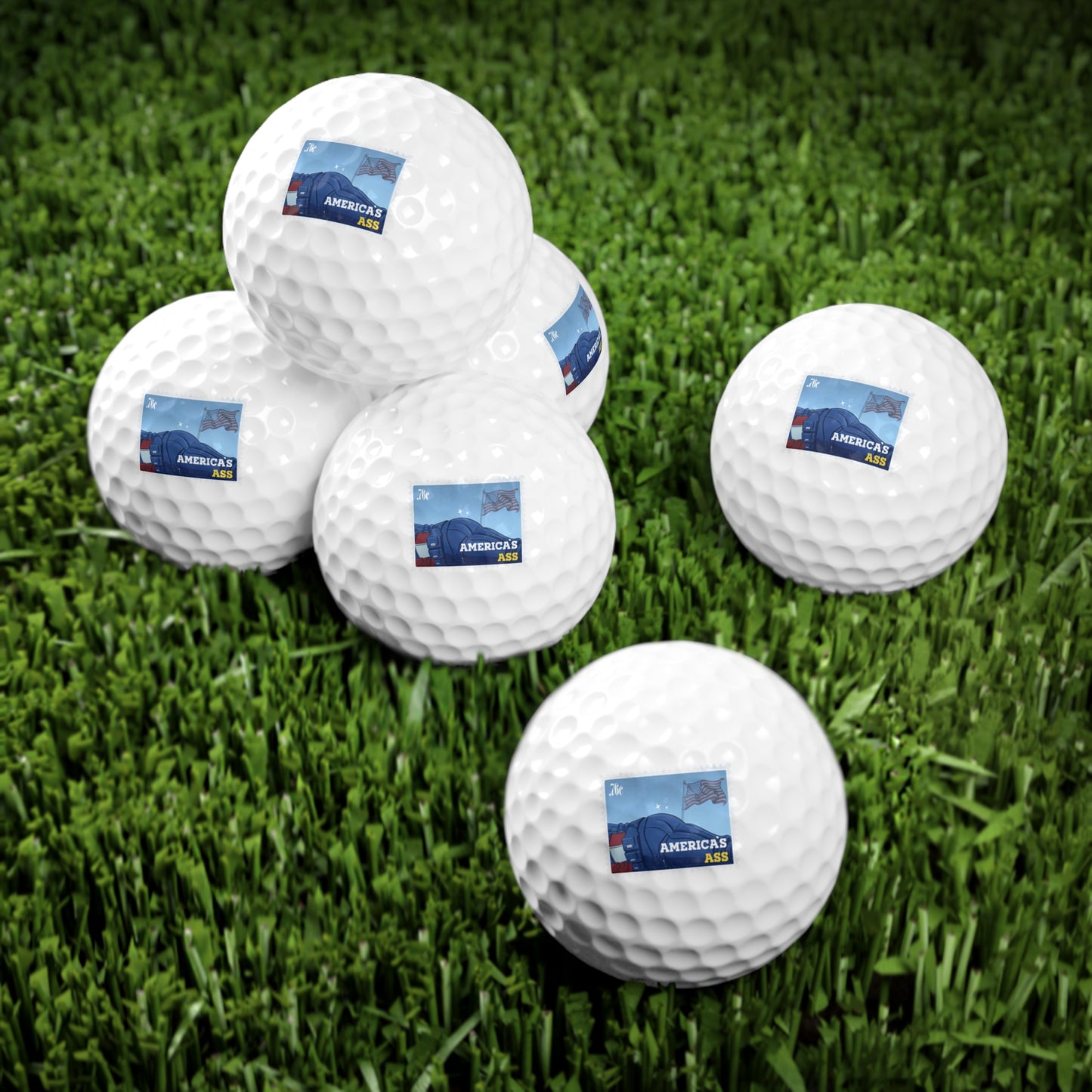 AA Stamp Golf Balls, 6pcs