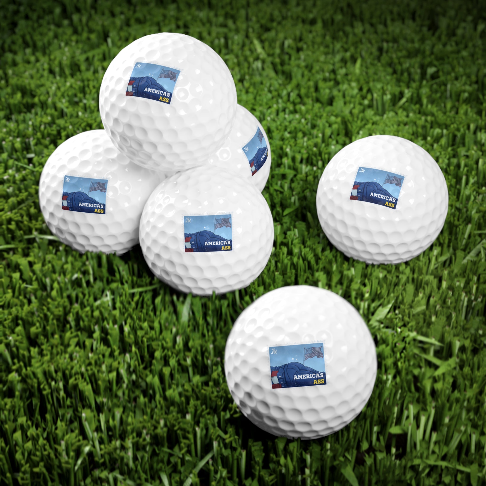 AA Stamp Golf Balls, 6pcs