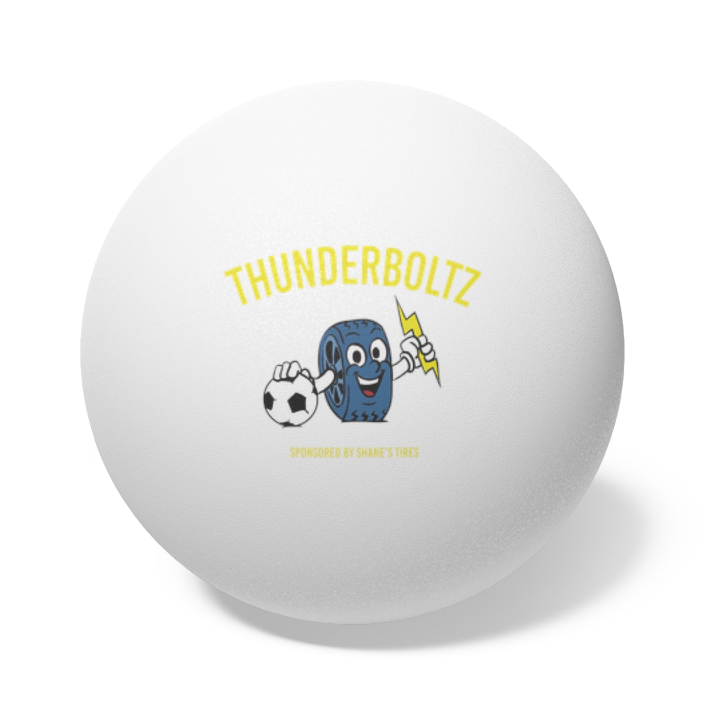 Thunderboltz Soccer Ping Pong Balls, 6 pcs