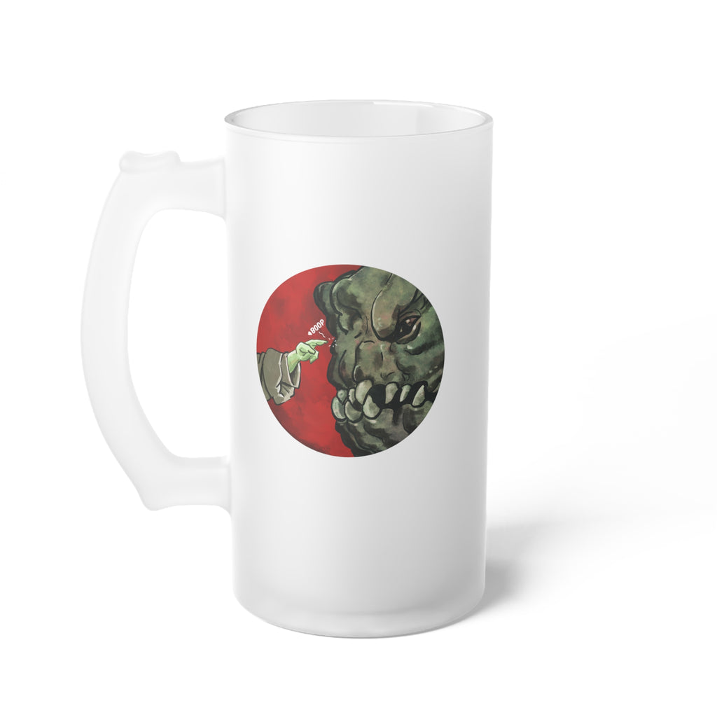 Space Beast Boop Frosted Glass Stein