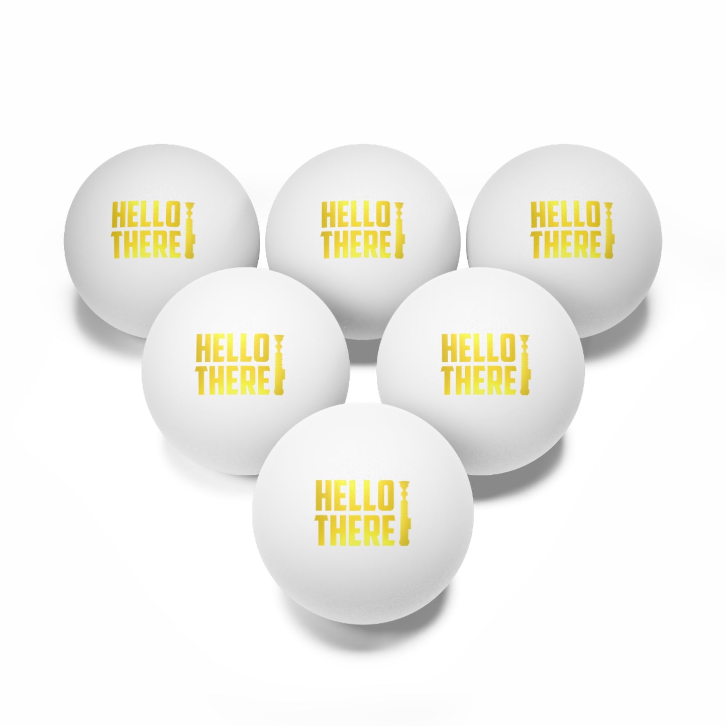 Hello There Ping Pong Balls, 6 pcs