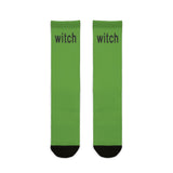 Witch Graphic Crew Socks