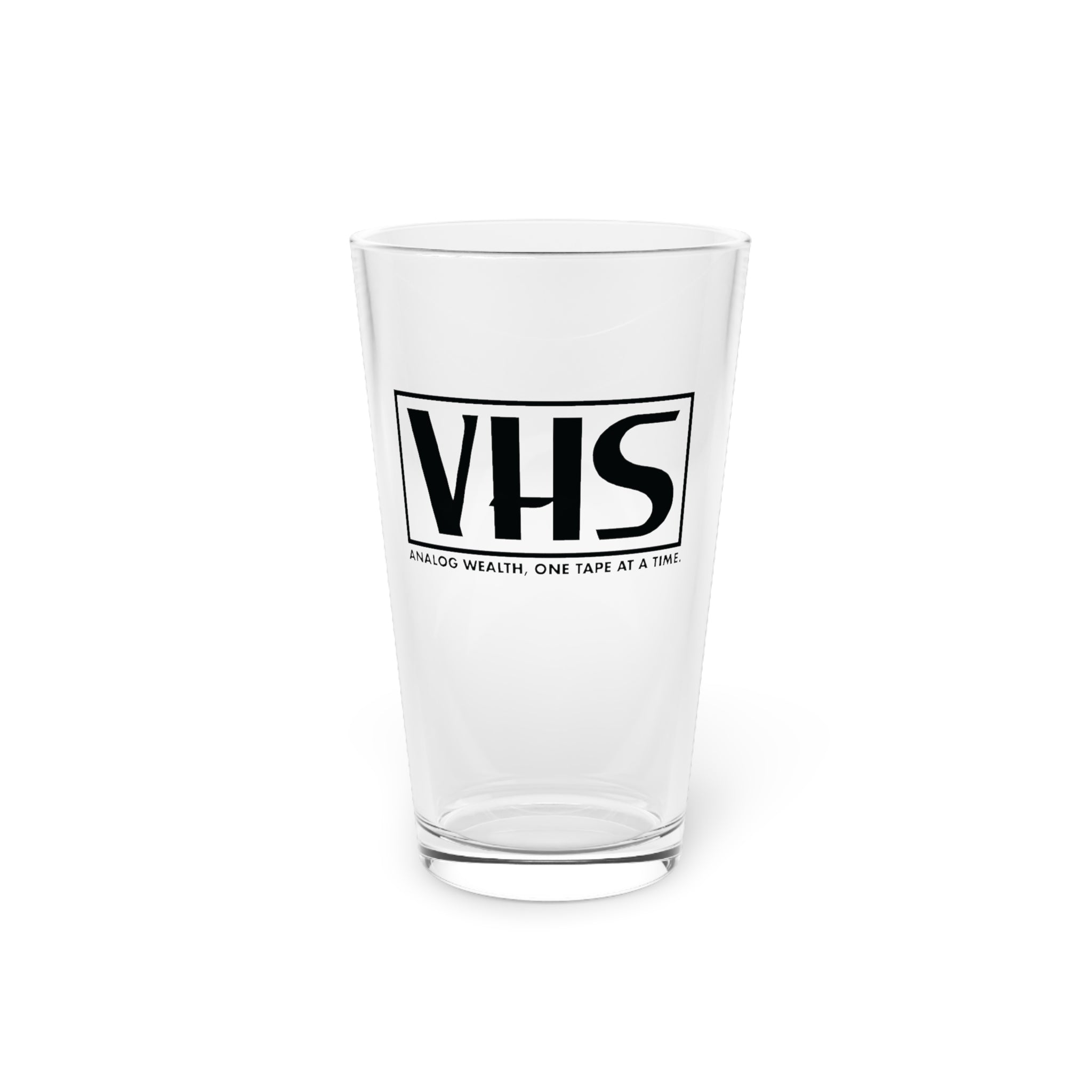 Analog Wealth VHS Pint Glass