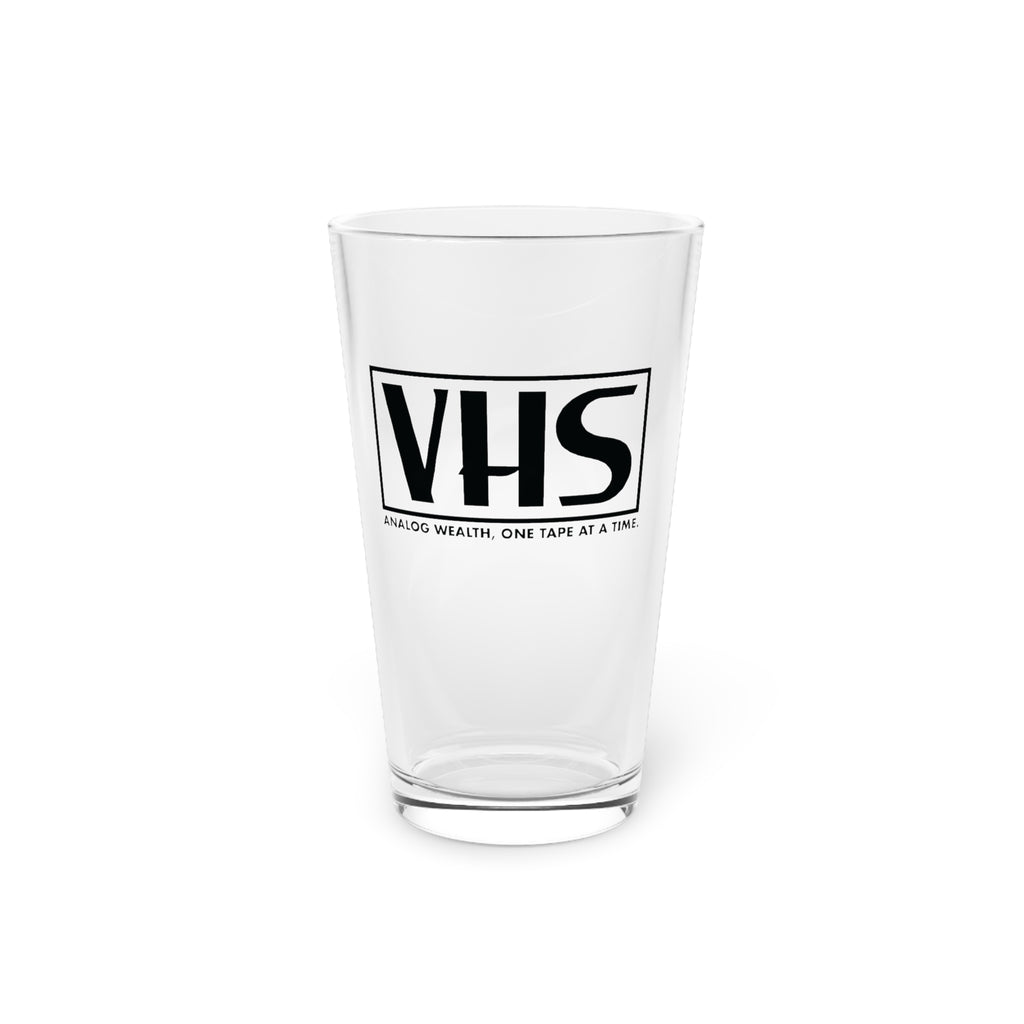 Analog Wealth VHS Pint Glass