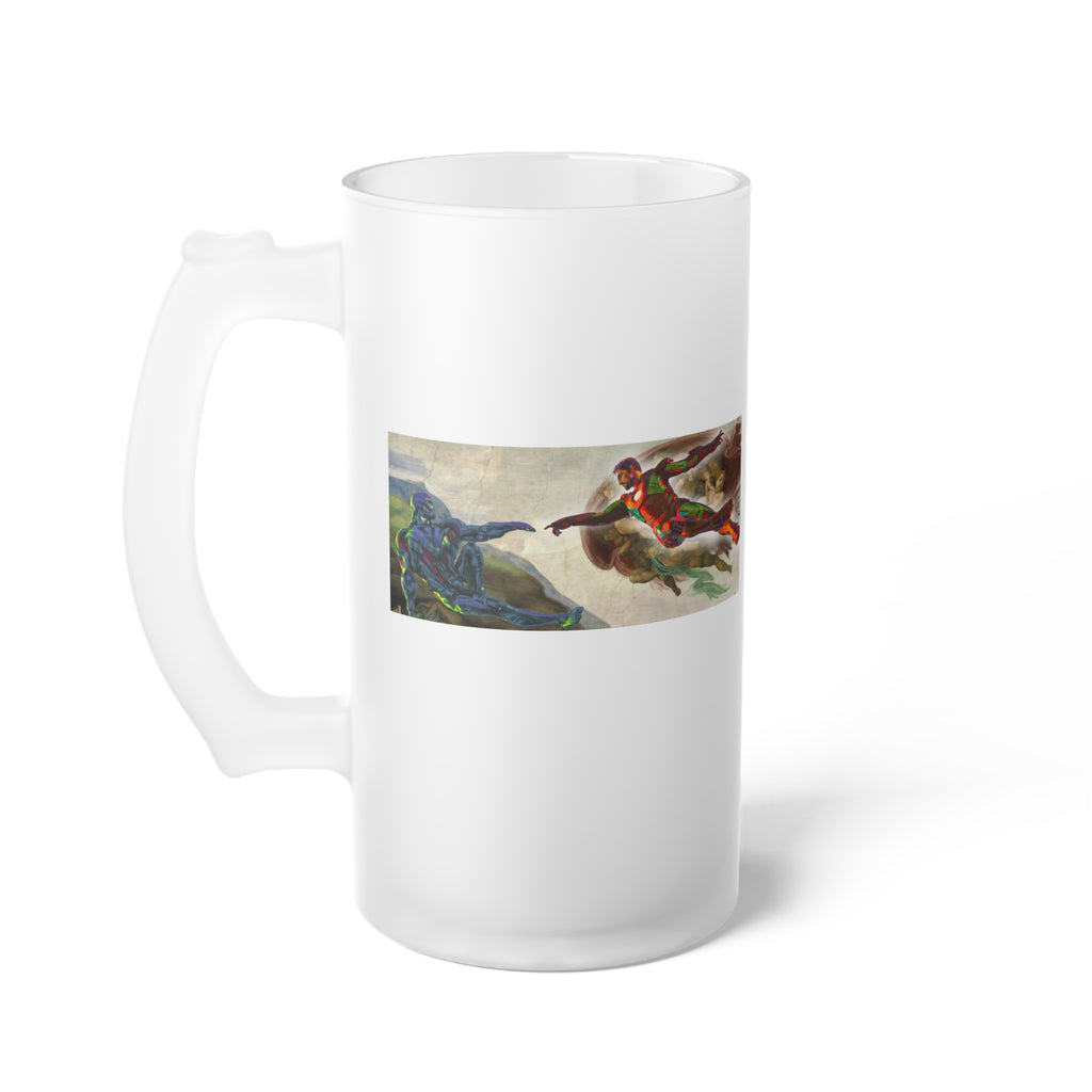 Creation of Peace Frosted Glass Stein