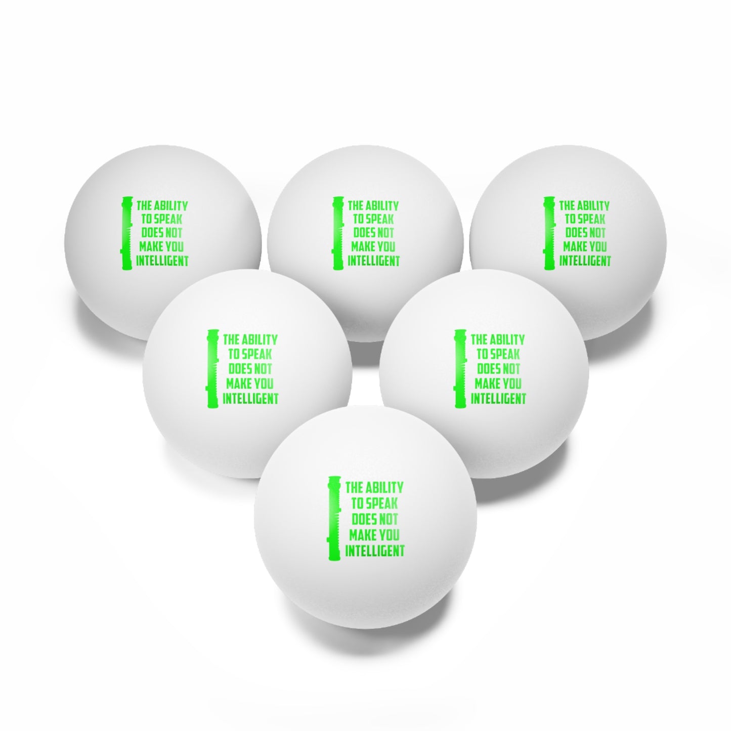 Ability to Speak Ping Pong Balls, 6 pcs