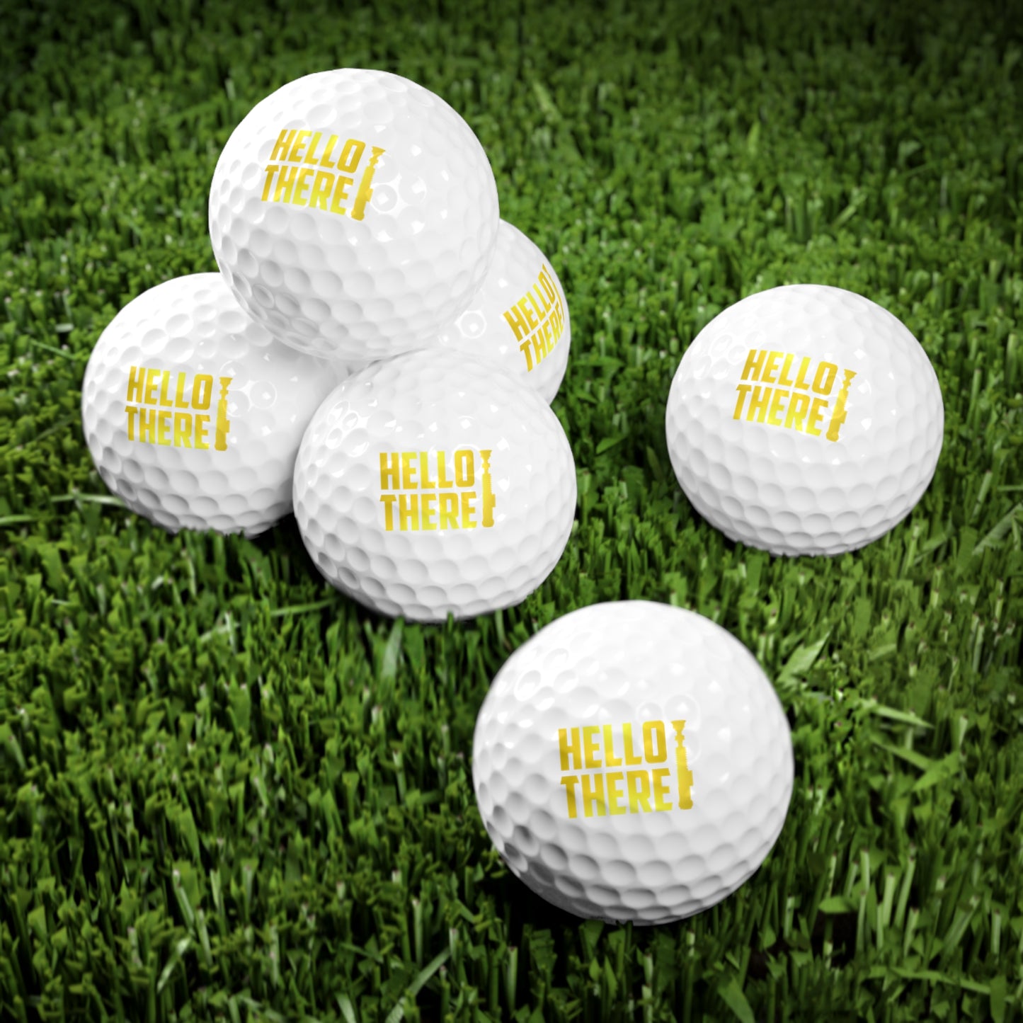 Hello There Golf Balls, 6pcs