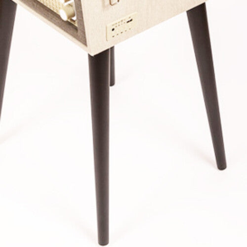 GPO Retro BERMUDAG Bermuda Classic Turntable USB With Removable Legs - Grey / Cream