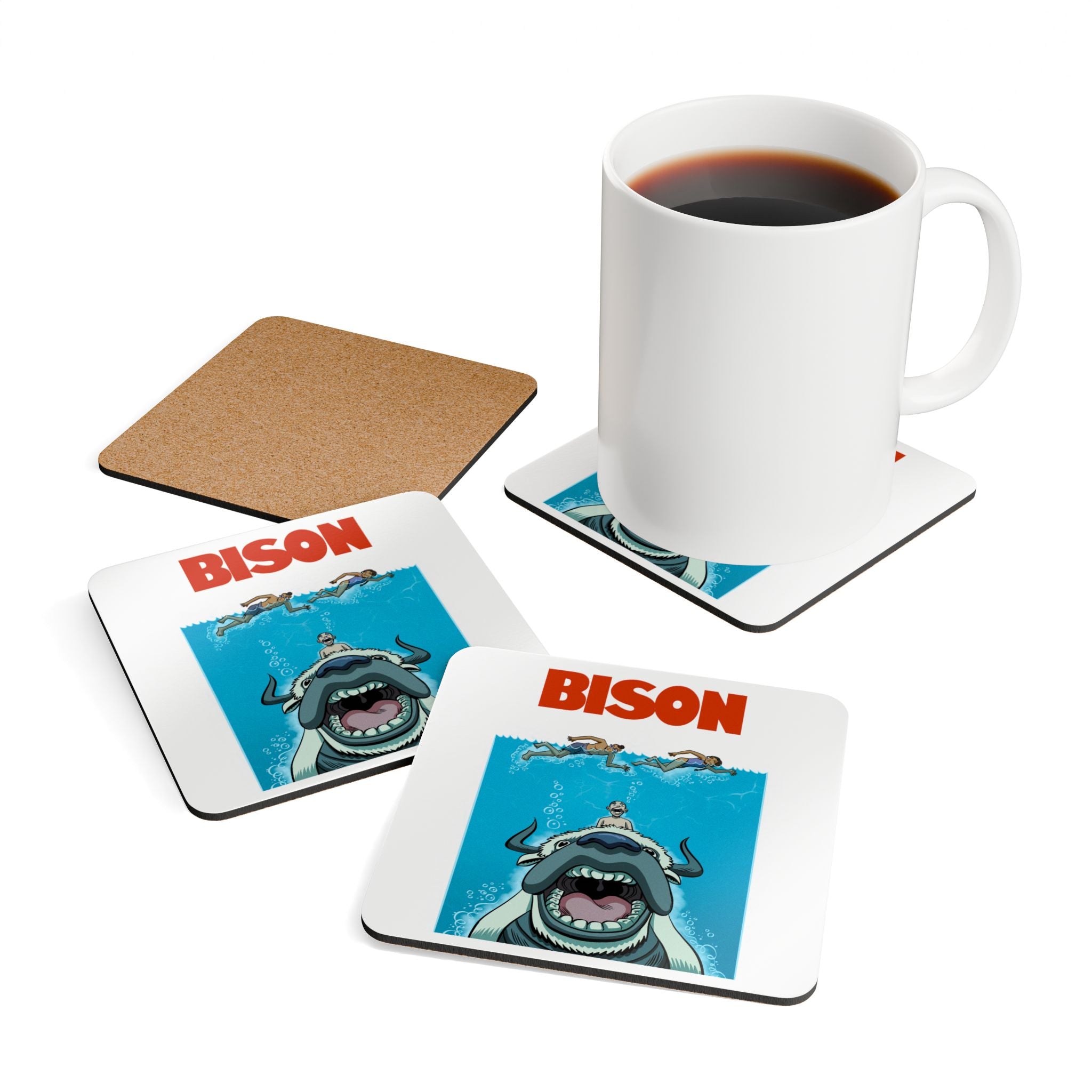 Bison Corkwood Coaster Set