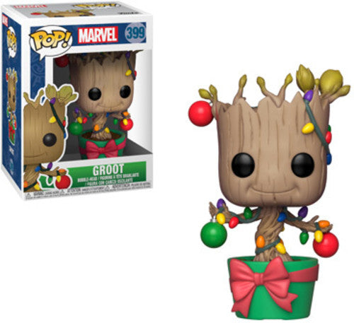Funko Pop! Marvel: - FUNKO POP! MARVEL: Holiday - Groot w/ Lights & Ornaments