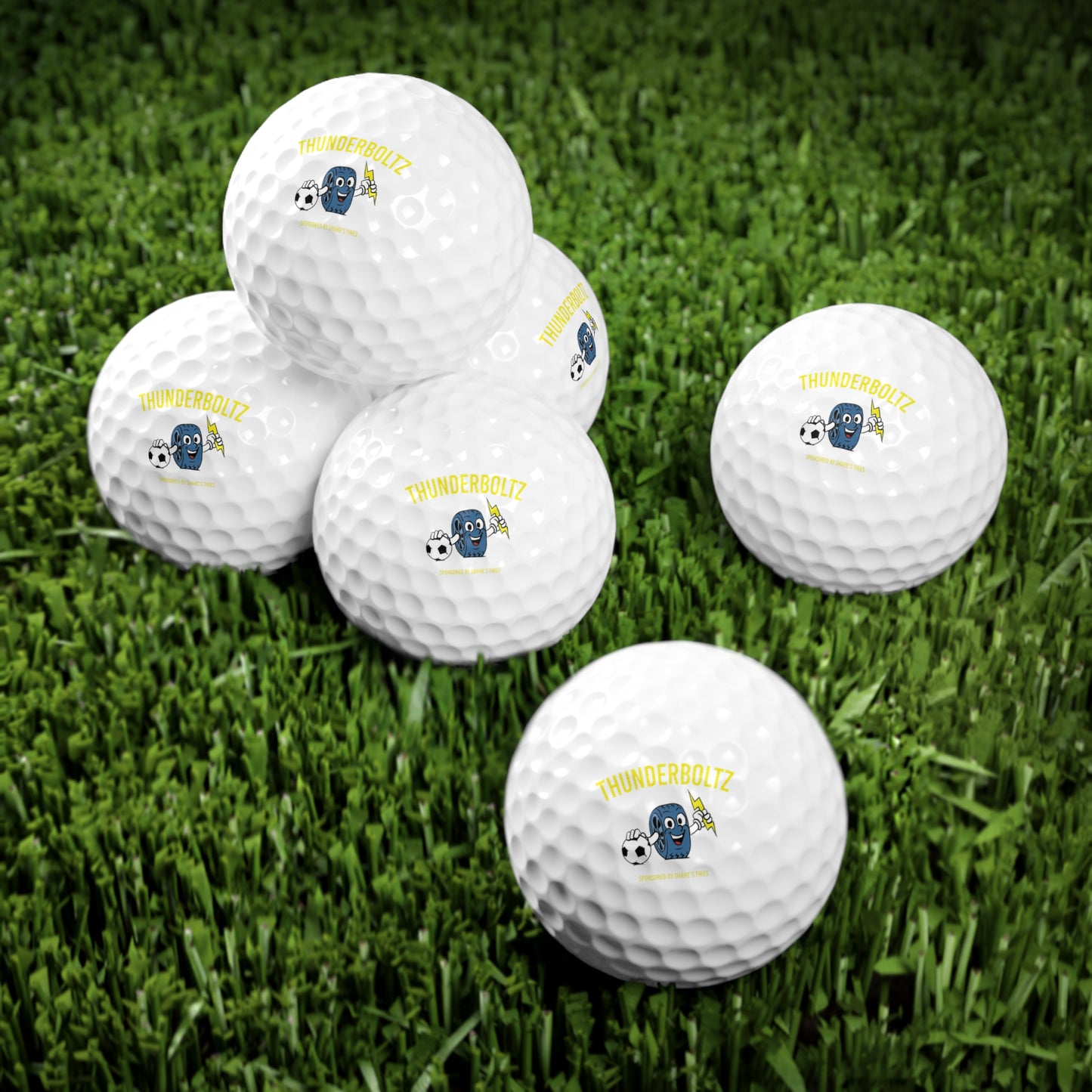 Thunderboltz Soccer Golf Balls, 6pcs