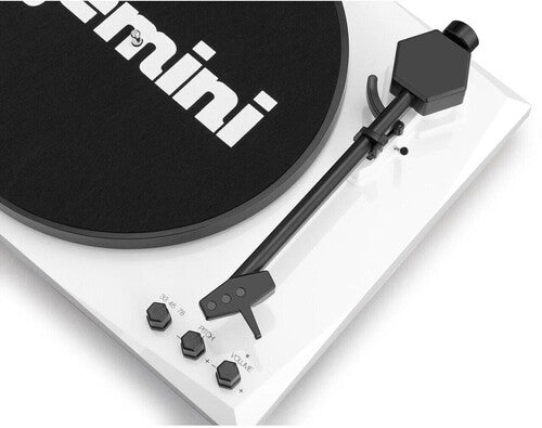 Gemini TT-900BW Stereo Turntable Music System Bluetooth 50 Watt (Black/White)