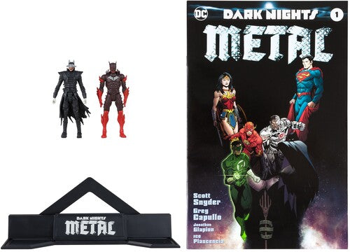 Dc Direct - DC Direct - Dark Knights Metal #1 - Page Punchers - Batman who Laughs & Red Death Figure 2-Pack with Comic