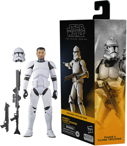 SW Bl Garden City - Hasbro Collectibles - Star Wars: The Clone Wars - Black Series - Phase II Clone Trooper Action Figure