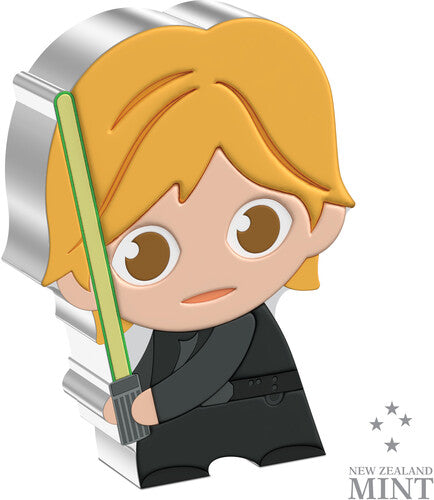 SW Return O/T Jedi Skywalker 1Oz Silver Chibi Coin - New Zealand Mint - Star Wars: Return of the Jedi™ – Luke Skywalker™ 1oz Silver Chibi® Coin