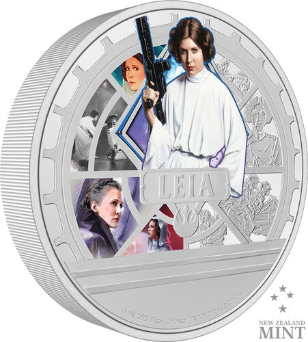 Star Wars Princess Leia 3Oz Silver Coin - New Zealand Mint - Star Wars™ Princess Leia™ 3oz Silver Coin