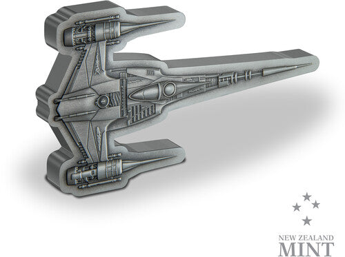 Mandalorian N-1 Starfighter 3Oz Silver Shaped Coin - New Zealand Mint - The Mandalorian™ – The Mandalorian's N-1 Starfighter™ 3oz Silver Shaped Coin