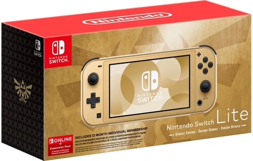 Swi System: Lite - Hyrule Edition + Switch Online - Gaming Console:  Nintendo Switch Lite - Hyrule Edition