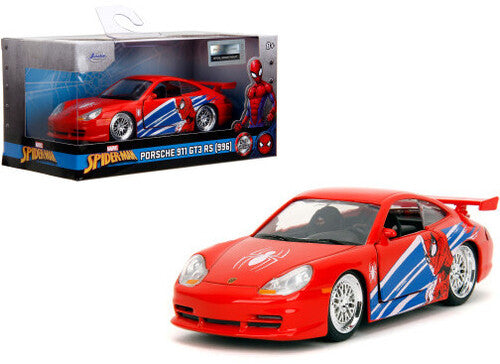1:32 Hwr Porsche 911 Gt3 Rs Spiderman - Jada Toys - 1:32 Marvel Spider-Man - Hollywood Rides - Porsche 911 GT3 RS