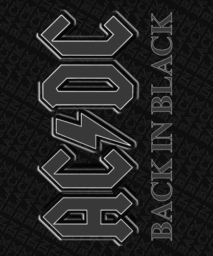 Rocksax AC/DC Srp Fl Blnk Back in Black 60X80 - Rocksax -  AC/DC - Sherpa Fleece Blanket - Back in Black (60 in x 80 in)