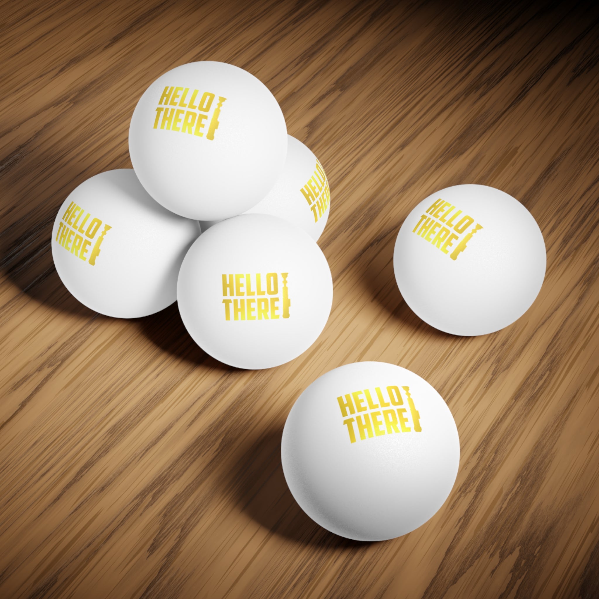 Hello There Ping Pong Balls, 6 pcs