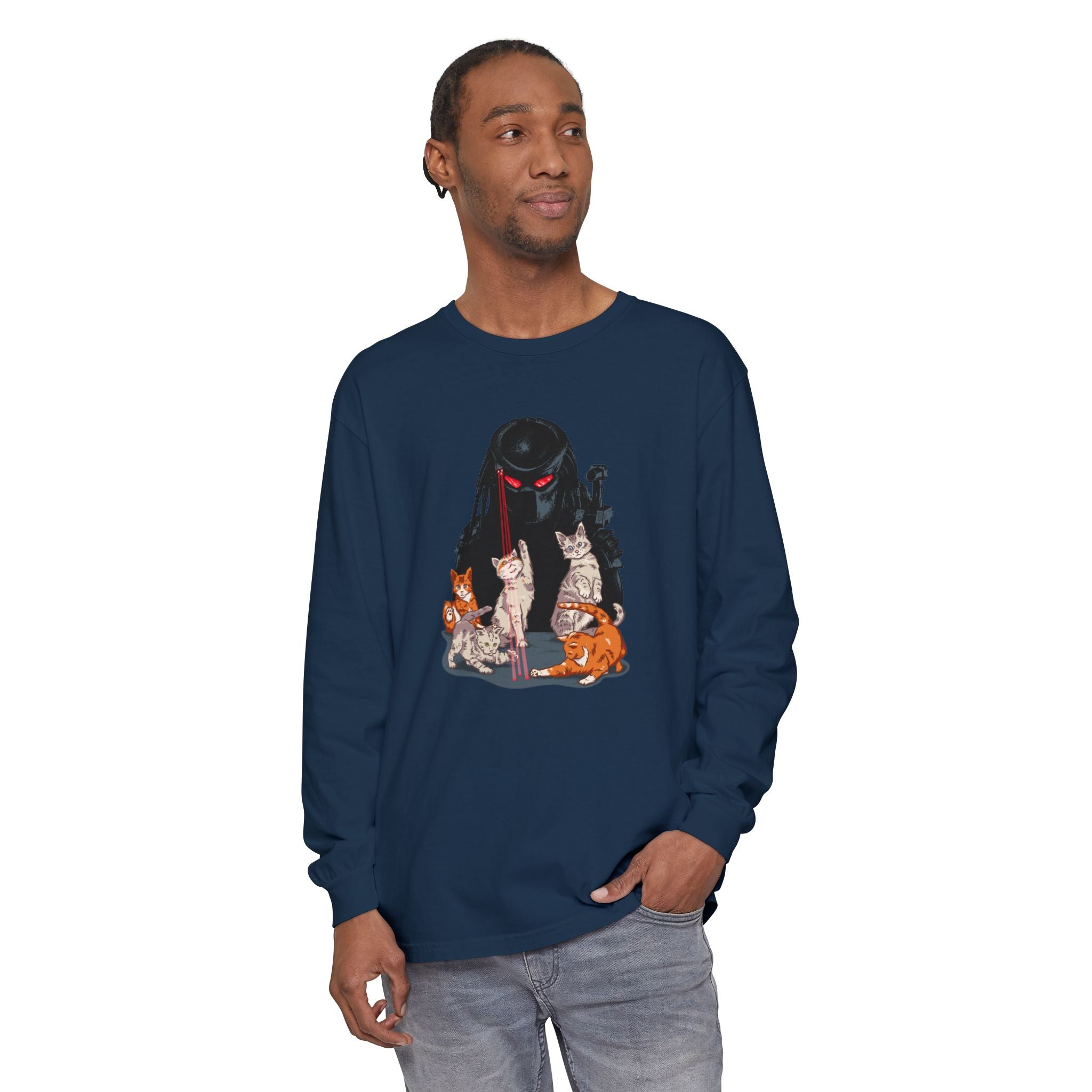 Laser Cat Long Sleeve T-Shirt