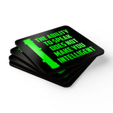 Ability to Speak Corkwood Coaster Set