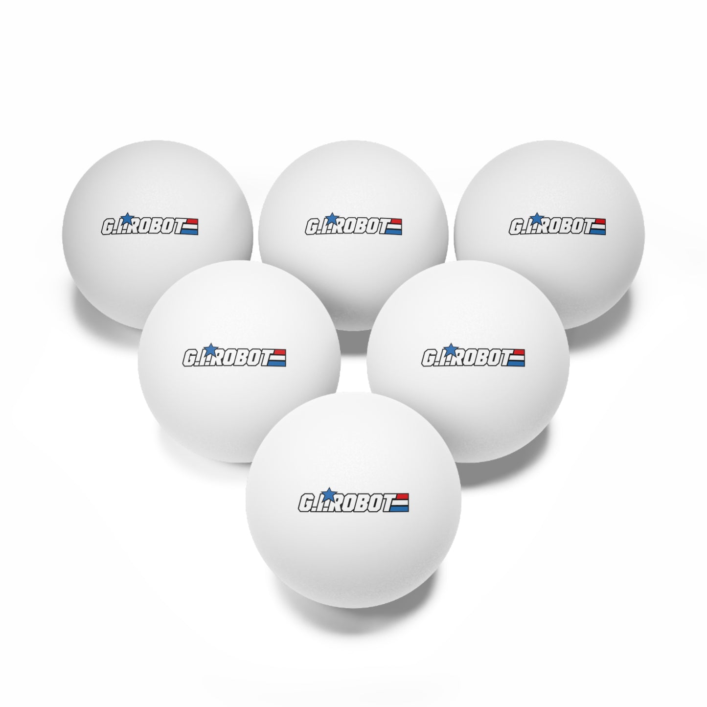 Robot Soldier Ping Pong Balls, 6 pcs