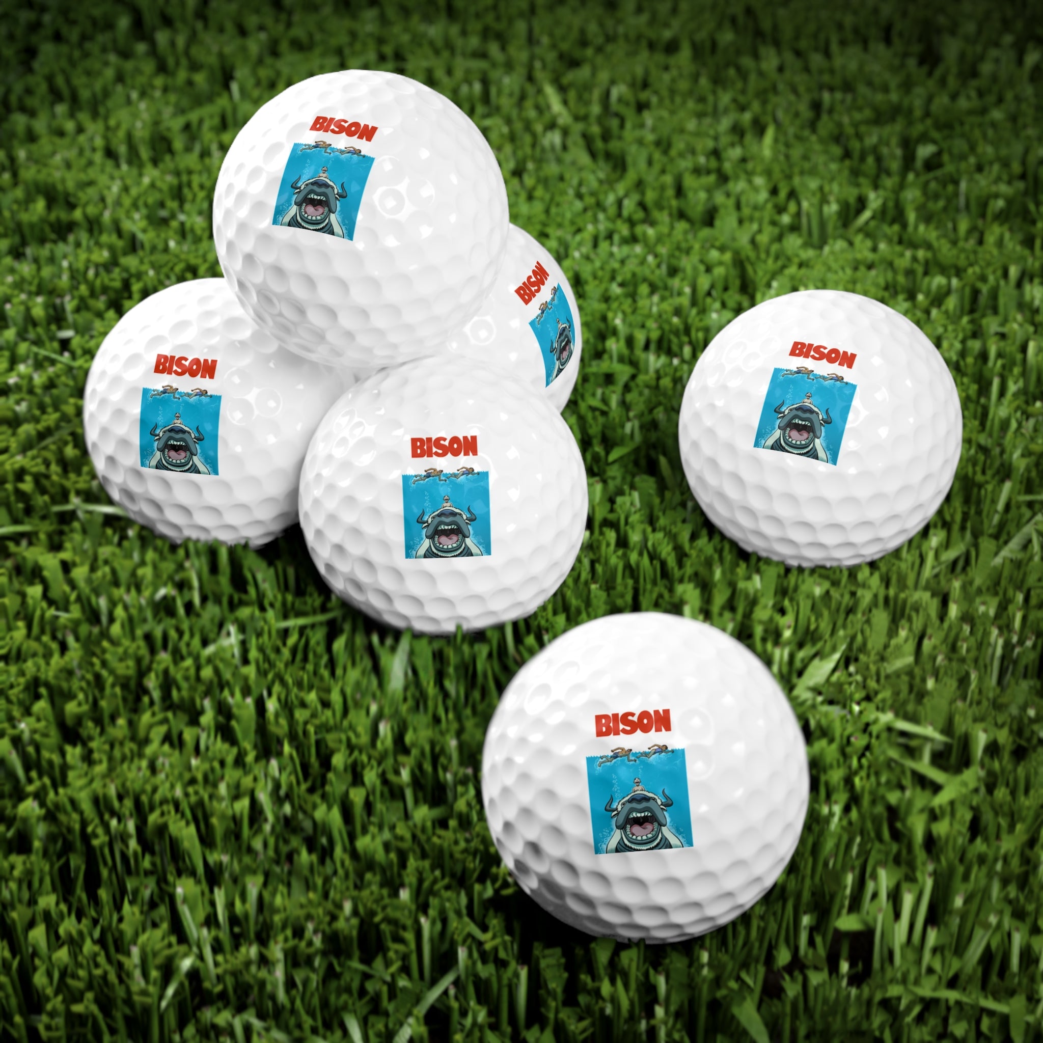 Bison Golf Balls, 6pcs