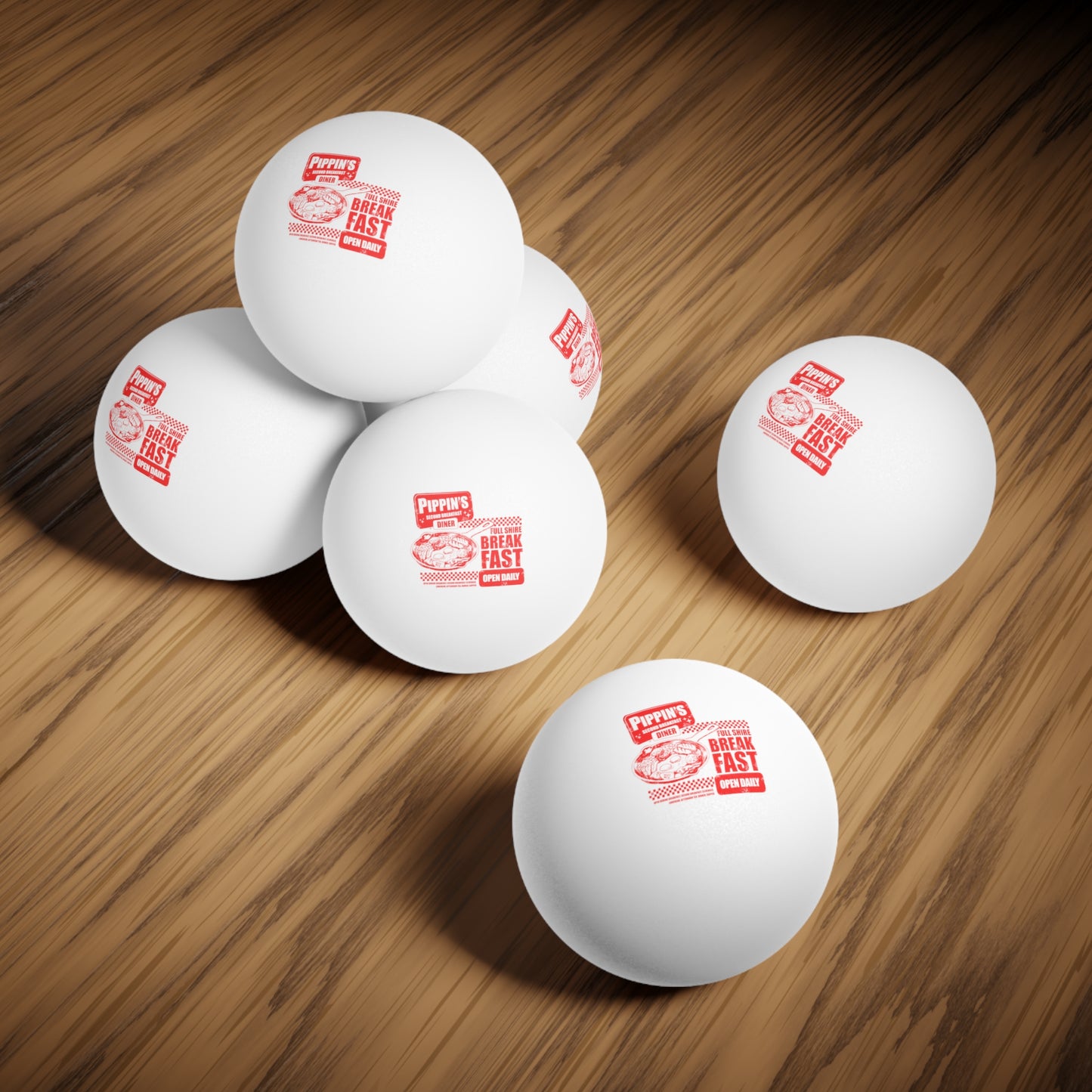 Full Breakfast Ping Pong Balls, 6 pcs