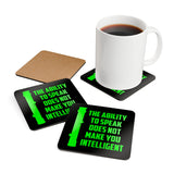 Ability to Speak Corkwood Coaster Set