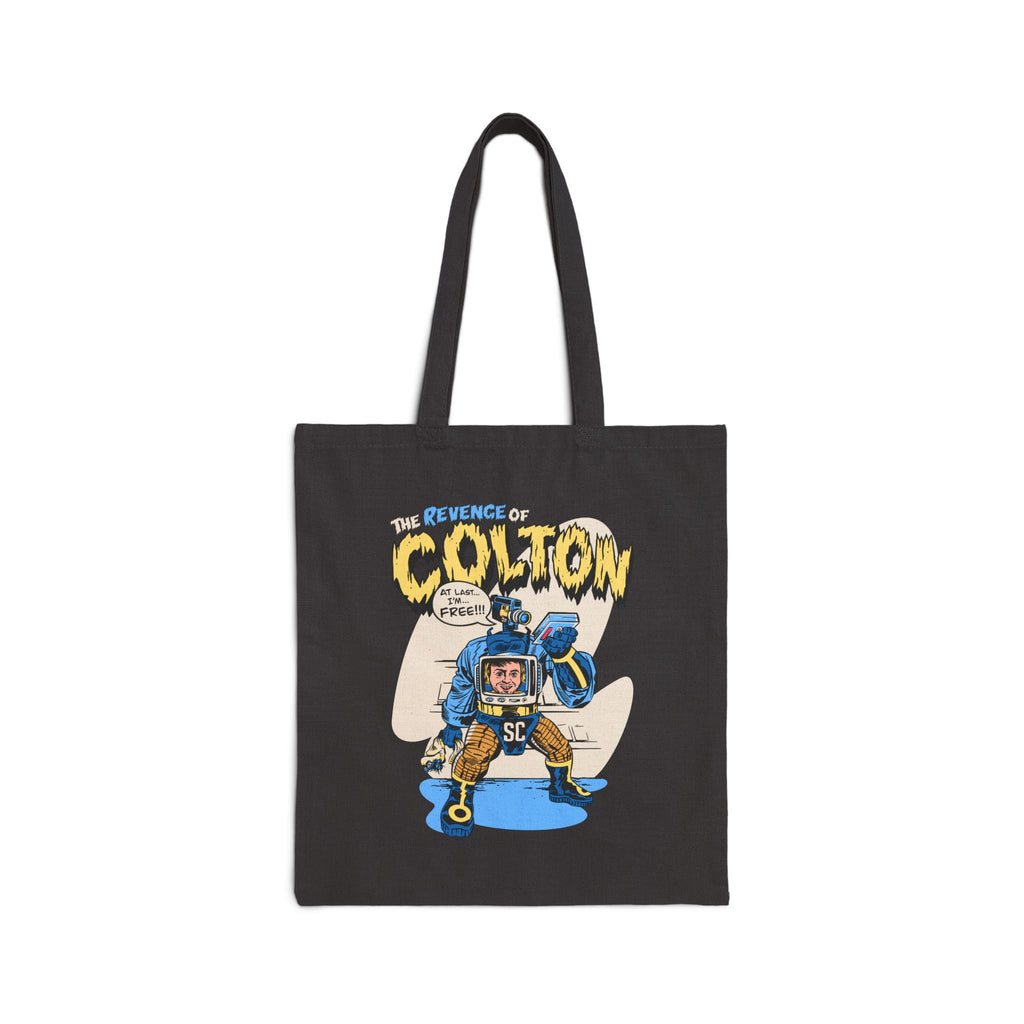 Colton in the TV Tote Bag