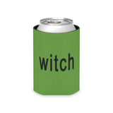 can in a can cooler with brat inspired witch logo